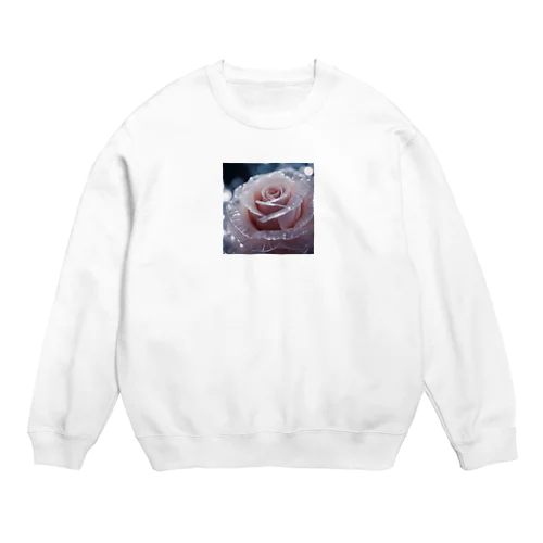 幻想的な氷の薔薇 Crew Neck Sweatshirt