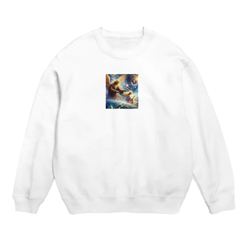 二人の天使 Crew Neck Sweatshirt