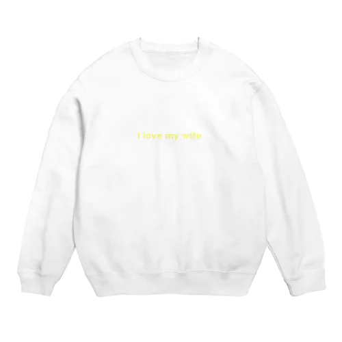 I love my wife logo Crew Neck Sweatshirt