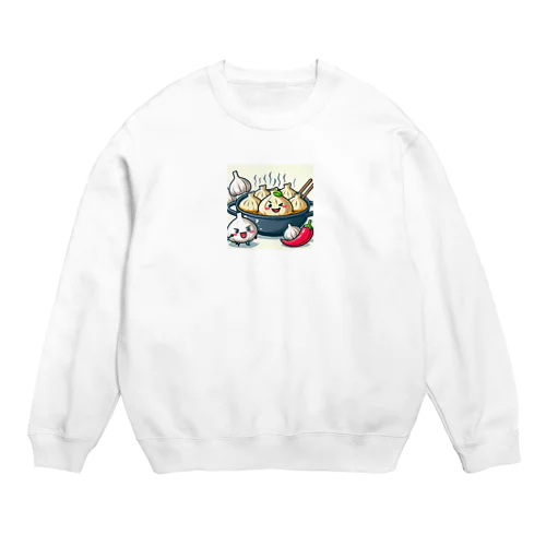 威嚇するにんにく Crew Neck Sweatshirt