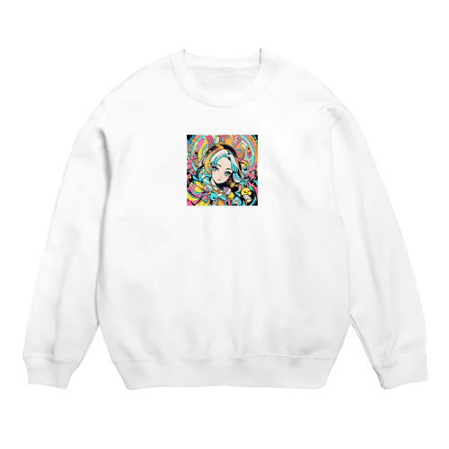 あなたの幸運を思ってる♪開運ガール04 Crew Neck Sweatshirt