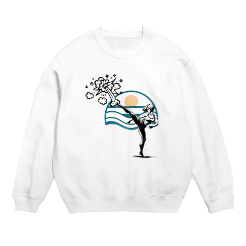 kick something up Crew Neck Sweatshirt