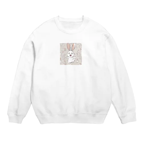 くるくるうさくる Crew Neck Sweatshirt