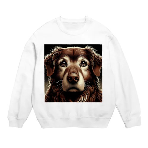 気難しやの犬さん Crew Neck Sweatshirt