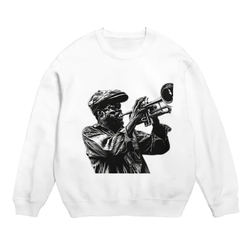 黒人のトランぺッター Crew Neck Sweatshirt