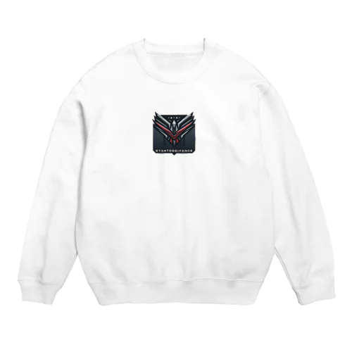 ワシ　軍需産業風のロゴ Crew Neck Sweatshirt