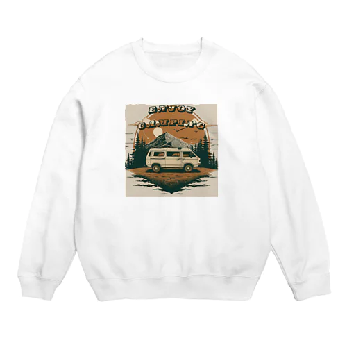 レトロなキャンピングカーグッズ Crew Neck Sweatshirt