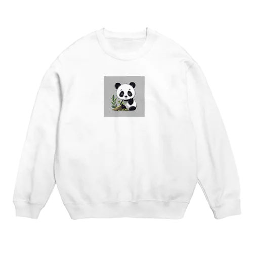 かわいいパンダちゃん Crew Neck Sweatshirt