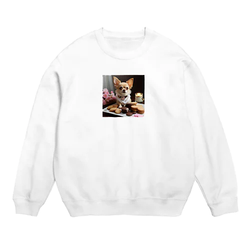 チワワのキラキラ日記📔🐾 - 家族と紡ぐ特別な日々 Crew Neck Sweatshirt