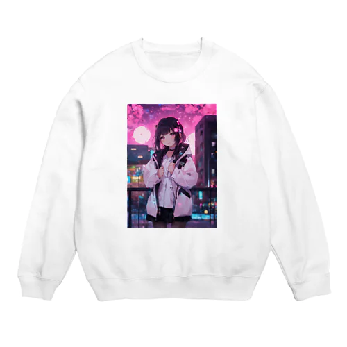 二次元の女の子 Crew Neck Sweatshirt