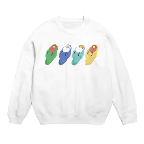 にぎころコザクラインコ（字無し） Crew Neck Sweatshirt