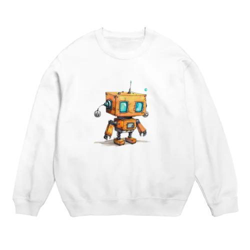 レトロ戦闘ロボットＨ Crew Neck Sweatshirt