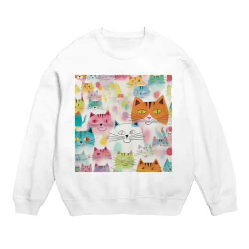beloved cats 002 Crew Neck Sweatshirt