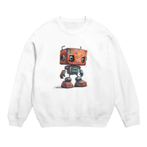 レトロ戦闘ロボットＬ Crew Neck Sweatshirt