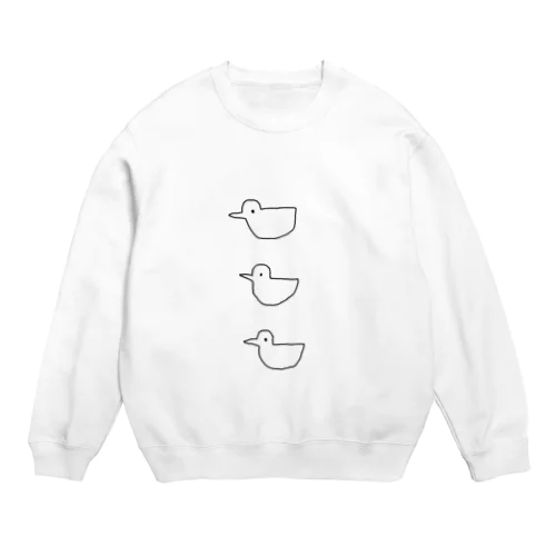 ゆるいとり３きょうだい Crew Neck Sweatshirt