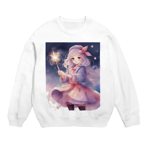 夢魔法使いの女の子 Crew Neck Sweatshirt