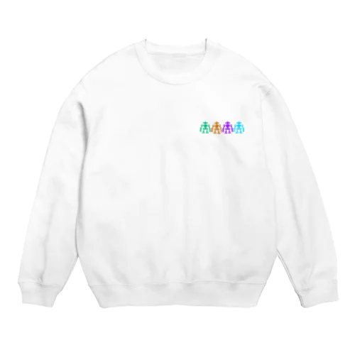 色違いの4機のレトロなロボット Crew Neck Sweatshirt