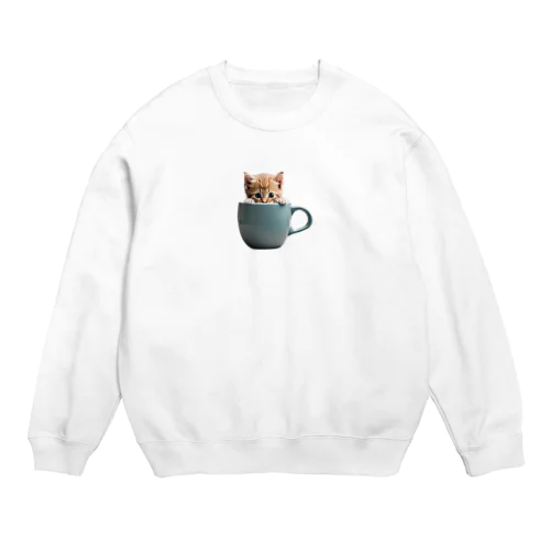 マグから子猫 Crew Neck Sweatshirt