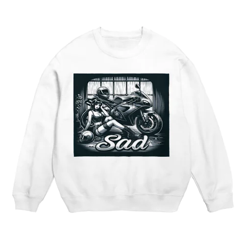 SADバイク女子 Crew Neck Sweatshirt