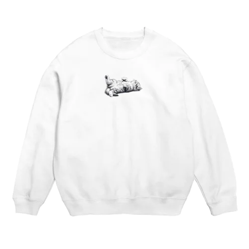 ねこごろり/モノクロ Crew Neck Sweatshirt