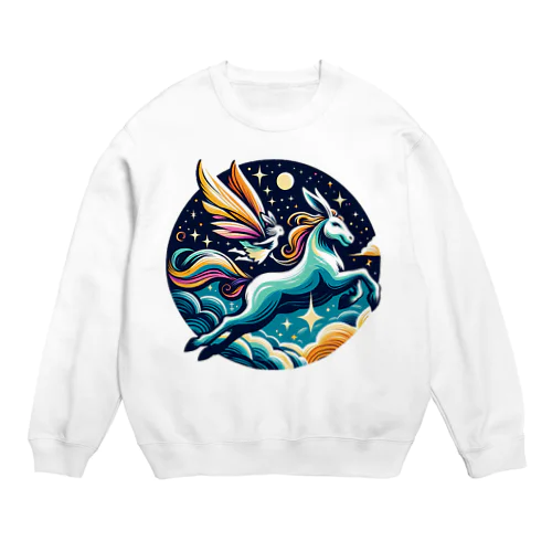 ウサギの妖精 Crew Neck Sweatshirt