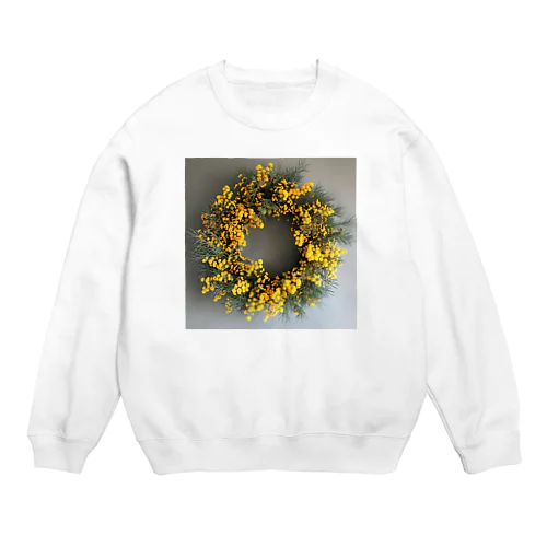 ミモザの花をりース　なでしこ1478 Crew Neck Sweatshirt