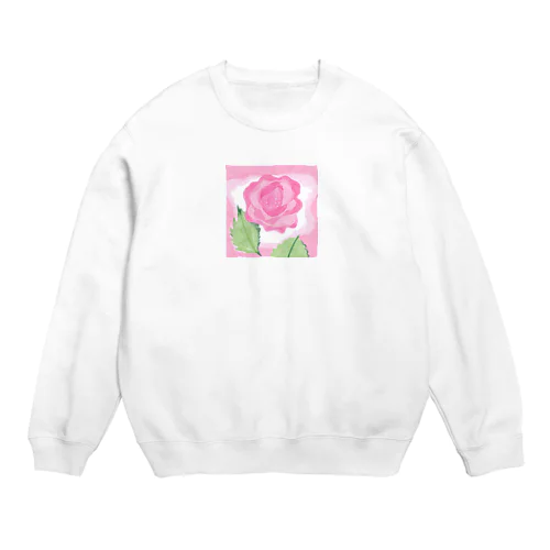 ピンクのバラ Crew Neck Sweatshirt