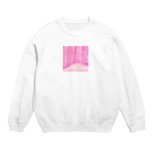 水彩 ベビーピンク Crew Neck Sweatshirt