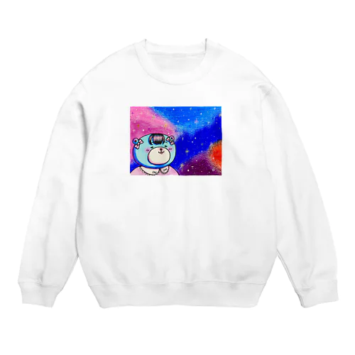 宇宙を感じるくまちくまおシリーズ Crew Neck Sweatshirt