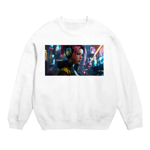 二次元の女の子 Crew Neck Sweatshirt