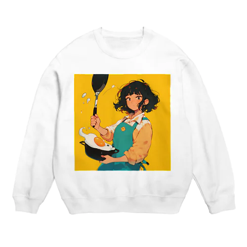 目玉焼きを作ってる女性 Marsa 106 Crew Neck Sweatshirt