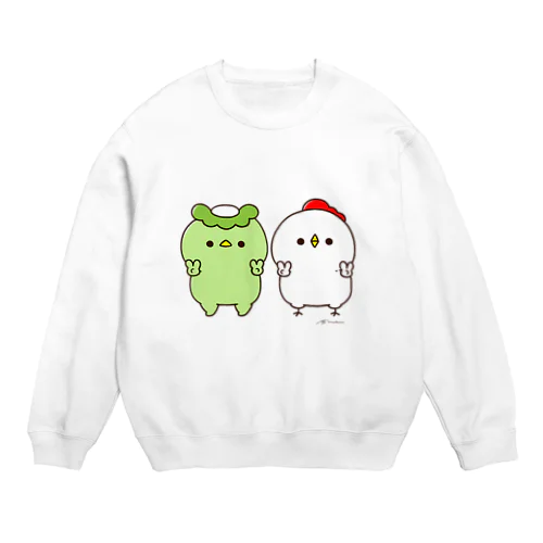 カッパちゃん&にわさんピース Crew Neck Sweatshirt