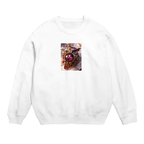 知恵を授けるふくろう　なでしこ1478 Crew Neck Sweatshirt