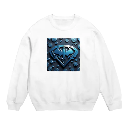 ジオメトリックなスーパーヒーローシンボル Crew Neck Sweatshirt