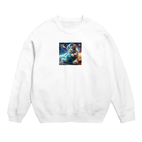 宇宙猫 Crew Neck Sweatshirt