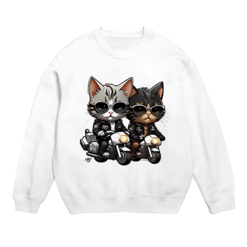 ライダーズにゃんこD Crew Neck Sweatshirt