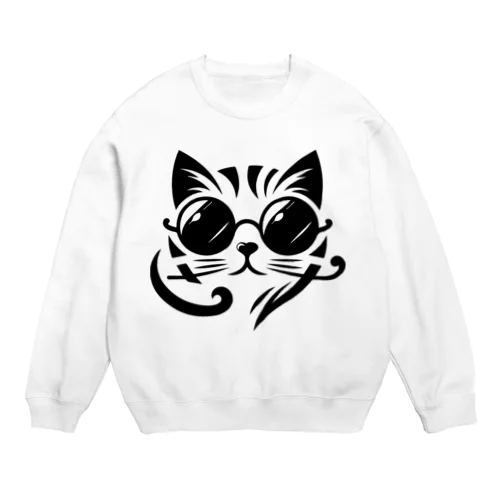 スタイリッシュネコ Crew Neck Sweatshirt