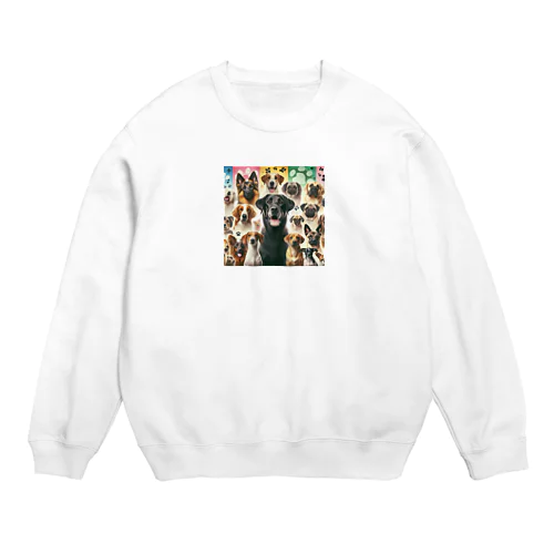 わんちゃん大集合 Crew Neck Sweatshirt