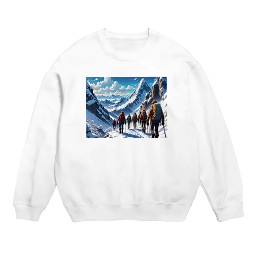 冬の登山隊 Crew Neck Sweatshirt