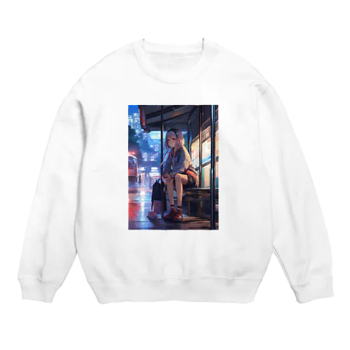 二次元の女の子 Crew Neck Sweatshirt