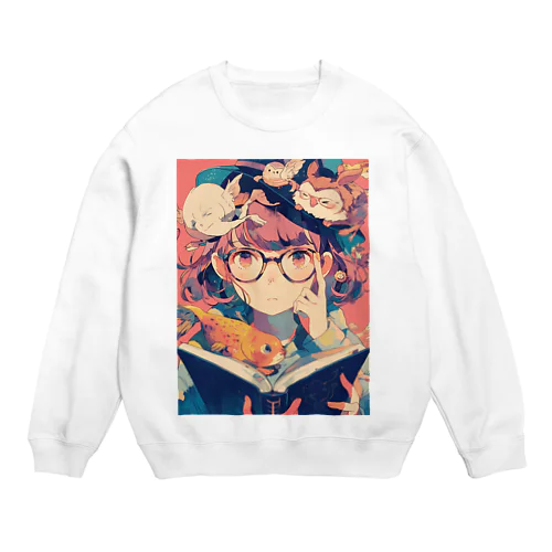 少女と読書週間　なでしこ1478 Crew Neck Sweatshirt