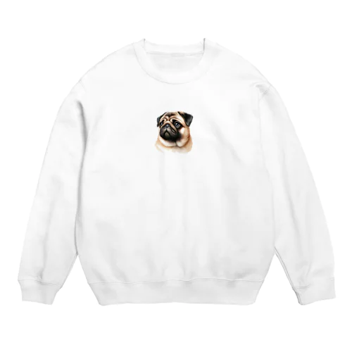 やんちゃパグ Crew Neck Sweatshirt