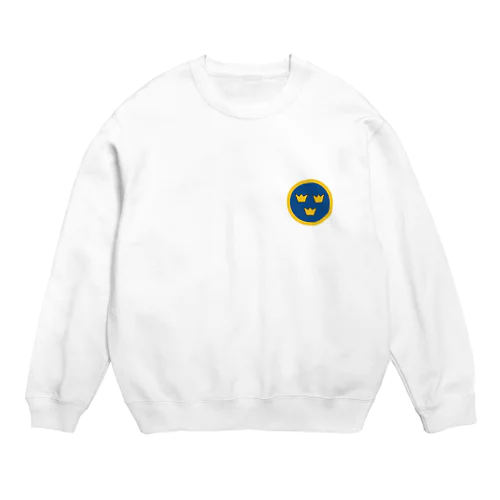 国籍マーク　スウェーデン（ワンポイント） Crew Neck Sweatshirt