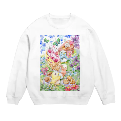 ペンギンおやつ☆ひんやりジェラート Crew Neck Sweatshirt