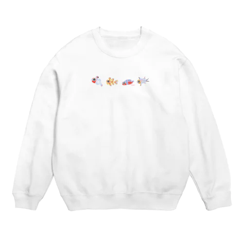 幼魚だから小さいよ Crew Neck Sweatshirt