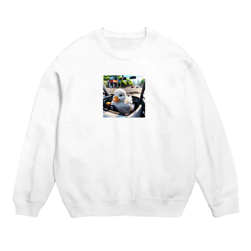 ホントの運転手は隣 Crew Neck Sweatshirt