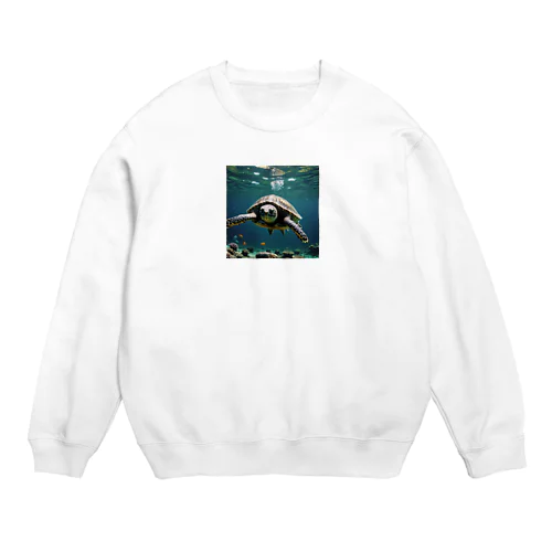 ウミガメ Crew Neck Sweatshirt