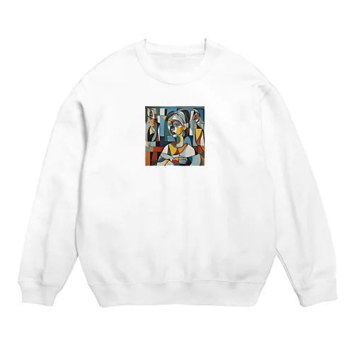 ピカソ風芸術的アートグッズ Crew Neck Sweatshirt