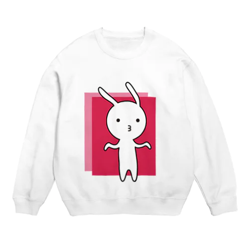 素うさぎ ーとぼけ顔ー Crew Neck Sweatshirt