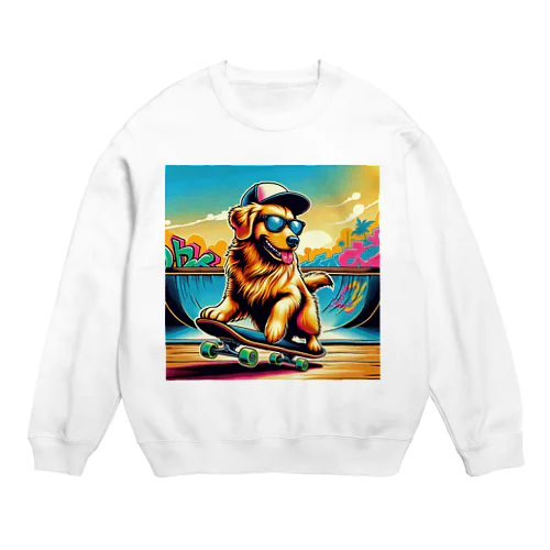 キャップ犬2 Crew Neck Sweatshirt